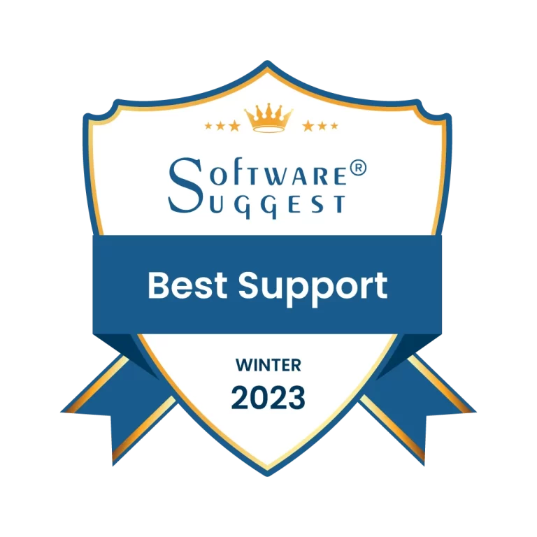 best support service award by software suggest