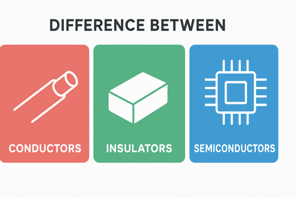 Difference Between Conductors, Insulators, and Semiconductors